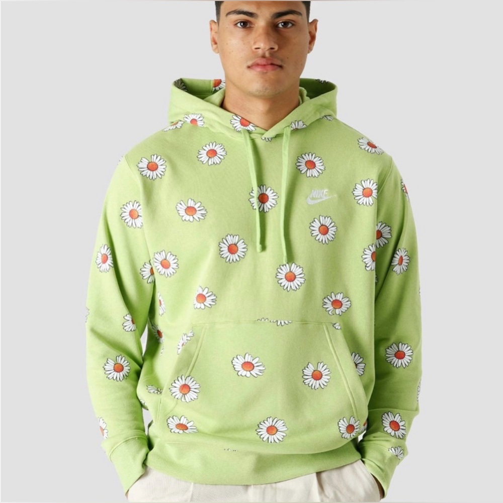 Nike Large Sport Essentials+ French Terry Pullover Hoodie Vivid Green